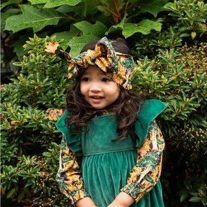 NWT Kate Quinn ELASTIC BOW HEADBAND | GOLDILOCKS WOODS | POPLIN